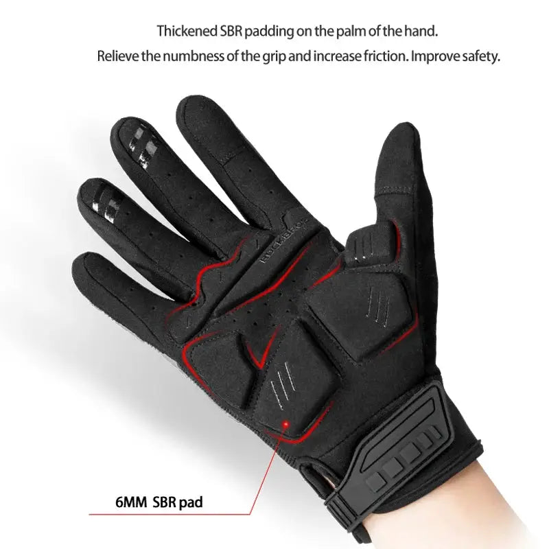 ROCKBROS Cycling Gloves Thermal Autumn Winter Gloves Windproof SBR Touch Screen Bike Gloves Full Finger Shockproof Sport Gloves by Beastly Survival Outlet ROCKBROS Cycling Gloves Thermal Autumn Winter Gloves Windproof SBR Touch Screen Bike Gloves Full Finger Shockproof Sport Gloves Beastly Survival Outlet