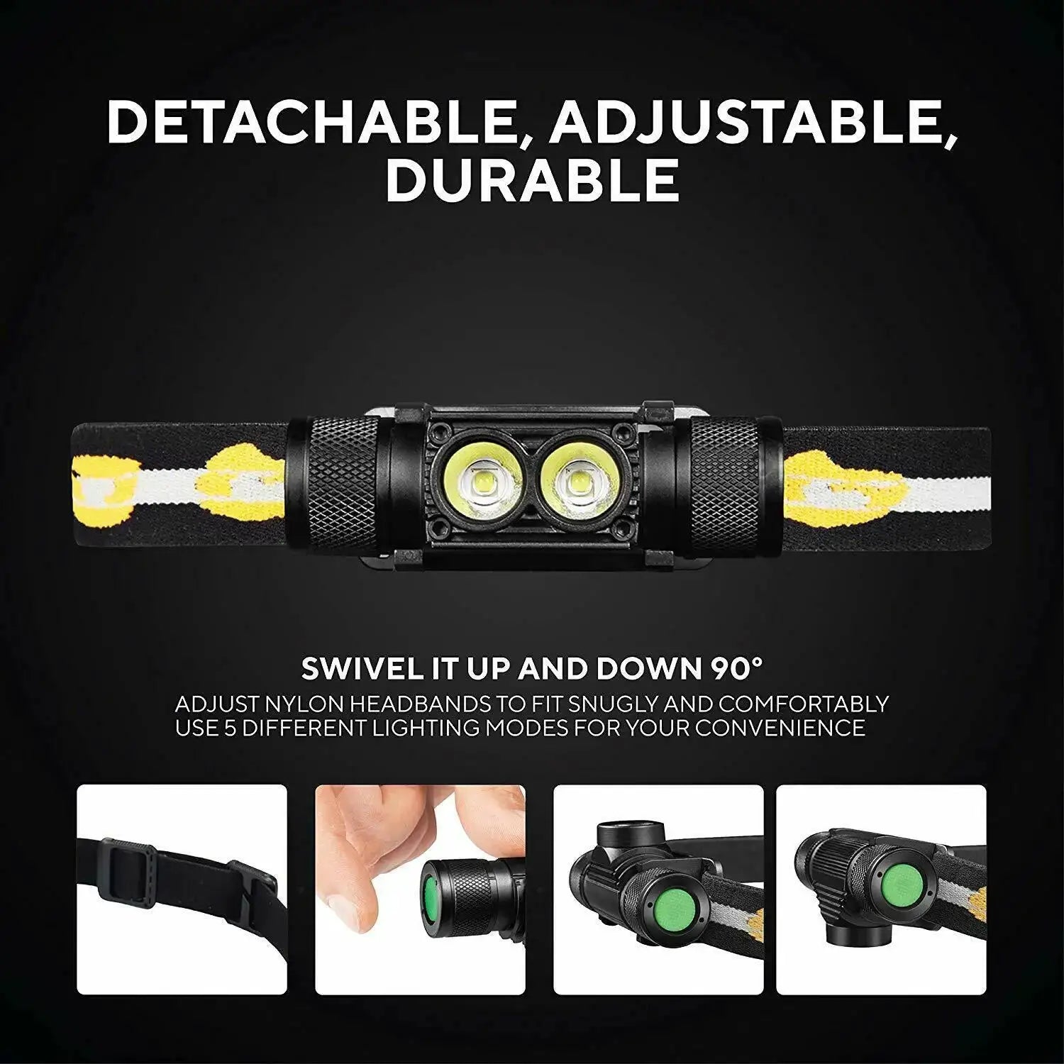 SOFIRN H25S Mini LED HeadLamp XML 1200lm Head lamp White Light Headlamp USB Rechargeable 18650 Head Light by Beastly Survival Outlet