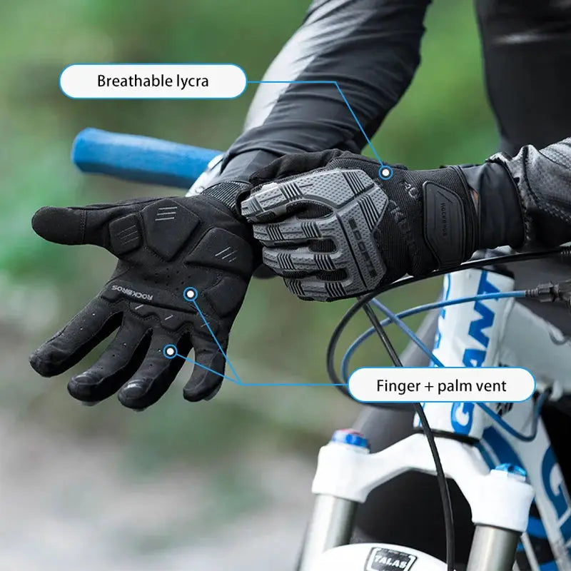 ROCKBROS Cycling Gloves Thermal Autumn Winter Gloves Windproof SBR Touch Screen Bike Gloves Full Finger Shockproof Sport Gloves by Beastly Survival Outlet ROCKBROS Cycling Gloves Thermal Autumn Winter Gloves Windproof SBR Touch Screen Bike Gloves Full Finger Shockproof Sport Gloves Beastly Survival Outlet