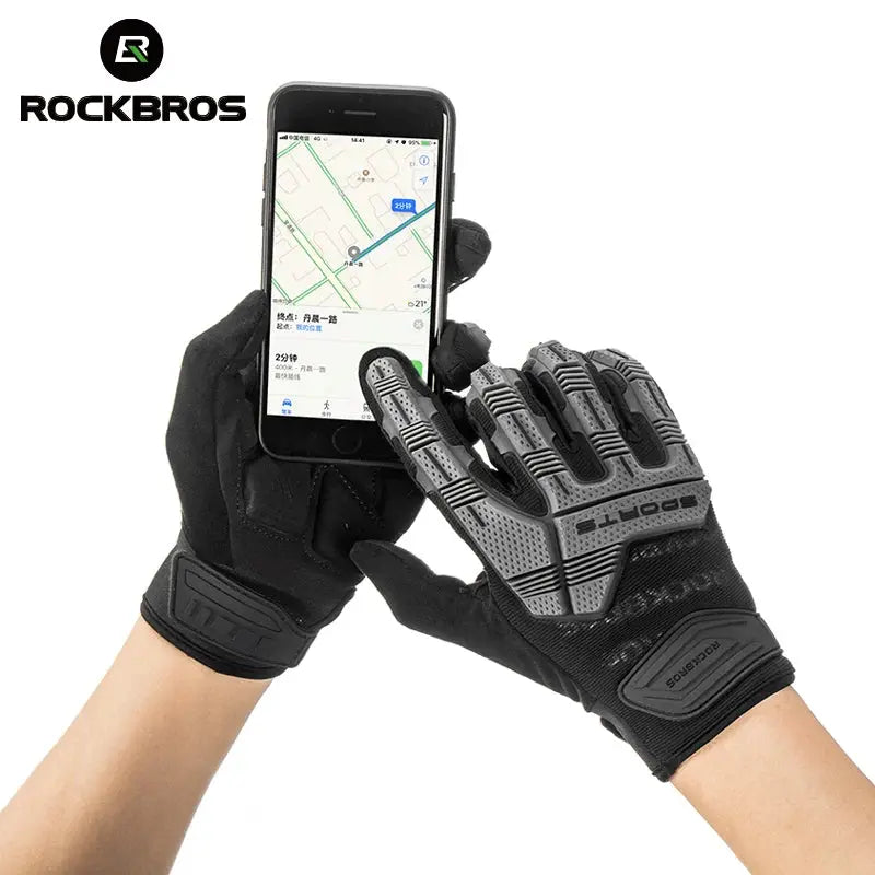 ROCKBROS Cycling Gloves Thermal Autumn Winter Gloves Windproof SBR Touch Screen Bike Gloves Full Finger Shockproof Sport Gloves by Beastly Survival Outlet ROCKBROS Cycling Gloves Thermal Autumn Winter Gloves Windproof SBR Touch Screen Bike Gloves Full Finger Shockproof Sport Gloves Beastly Survival Outlet