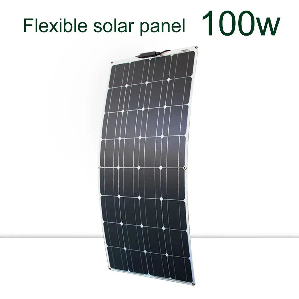 Ultra Flexible Solar Panel Kit 100W 200W 300W 12V 24V Charge by Beastly Survival Outlet