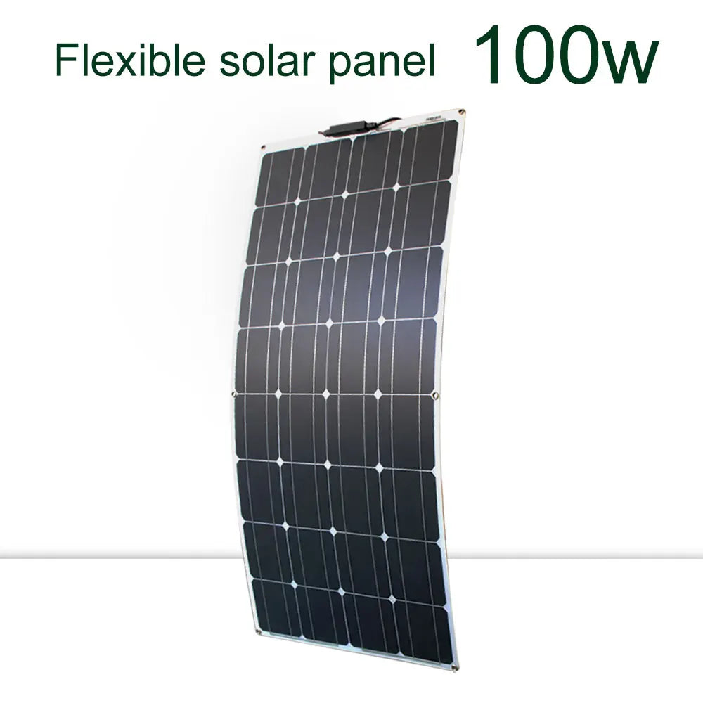 High Efficiency Solar Panel Kit 100W 200W 300W Flexible Charger