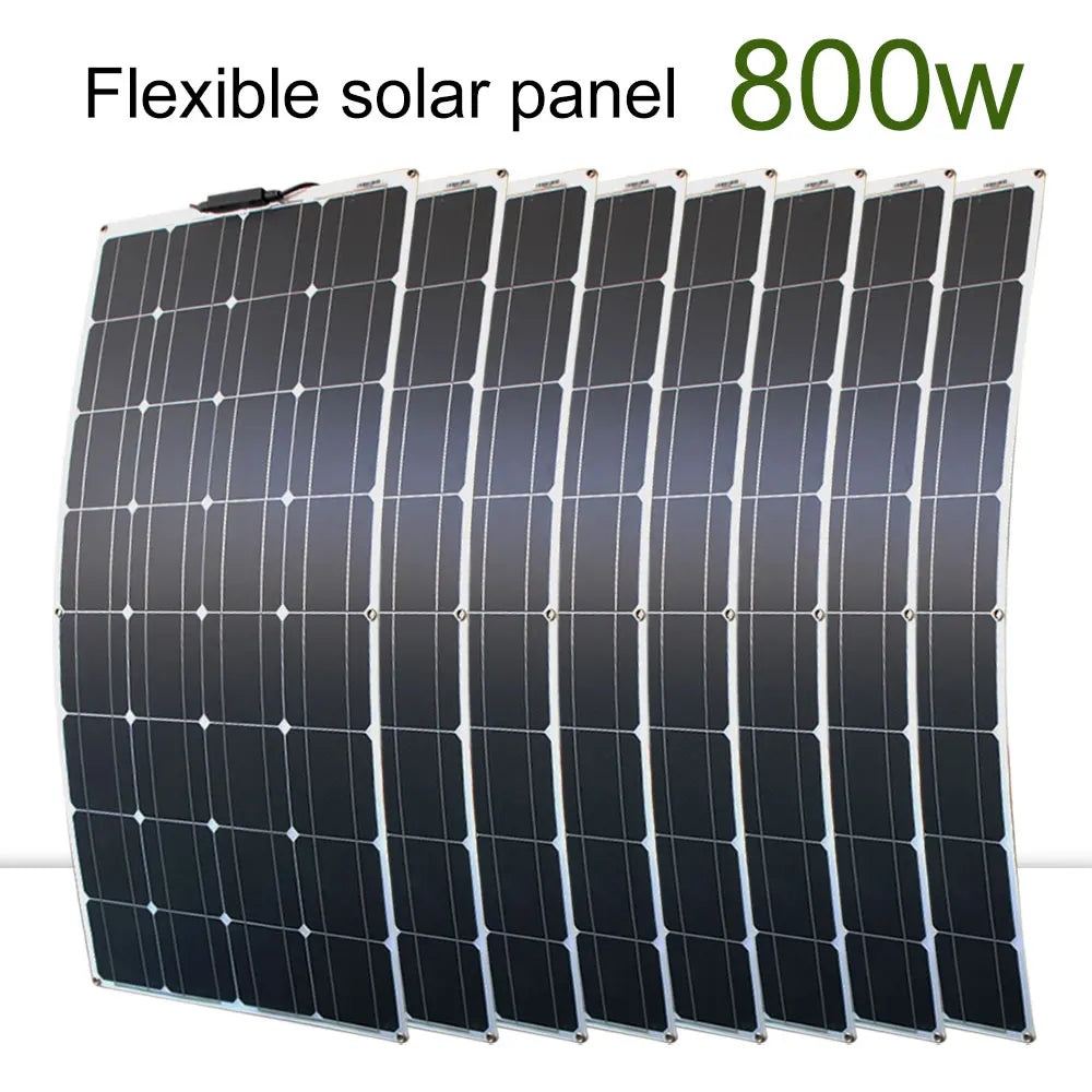 DGSUNLIGHT 100W Flexible Monocrystalline Solar Panel 12V 18V