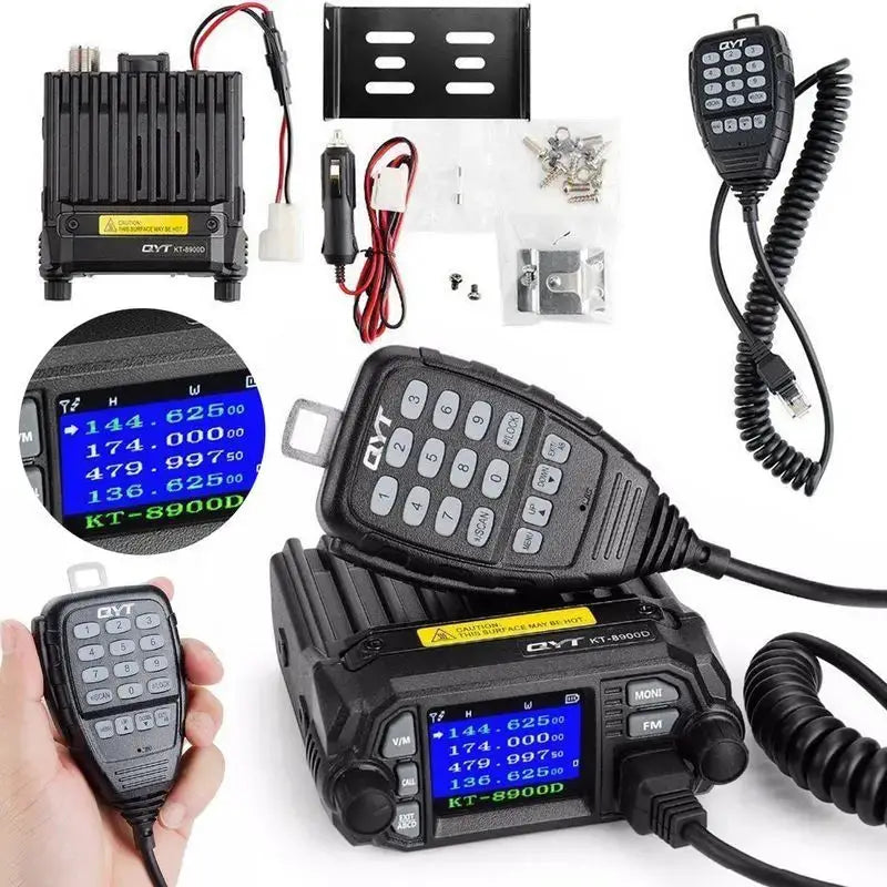 QYT KT-8900D 25W Dual Band Quad Display Mobile Radio VHF UHF by Beastly Survival Outlet