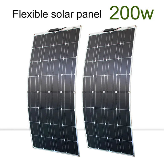 Ultra Flexible Solar Panel Kit 100W 200W 300W 12V 24V Charge by Beastly Survival Outlet