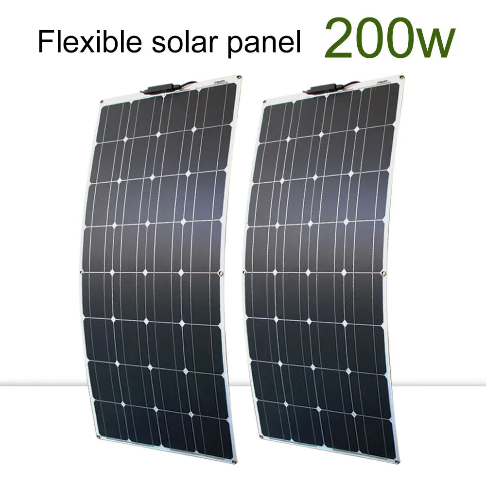 High Efficiency Solar Panel Kit 100W 200W 300W Flexible Charger