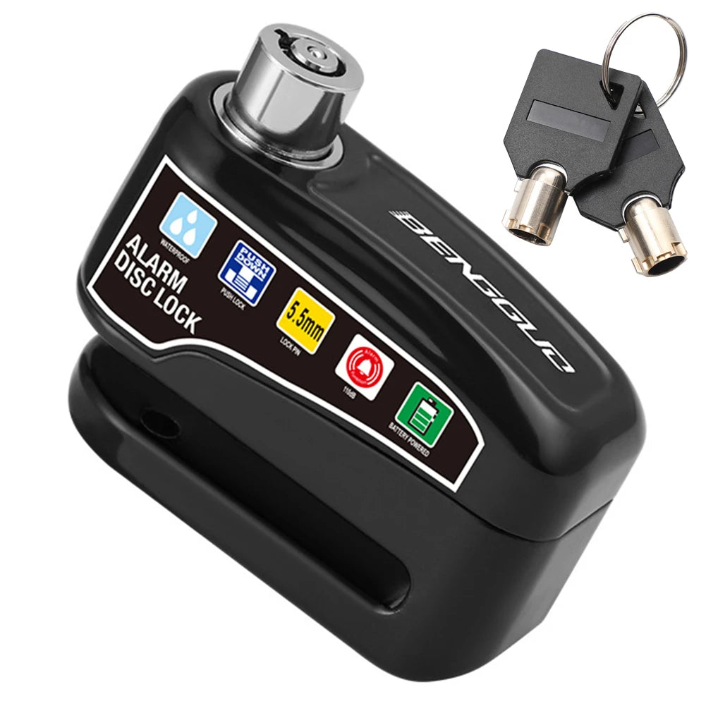 Motorcycle Disc Lock Alarm Padlock For Wheel Security System by Beastly Survival Outlet