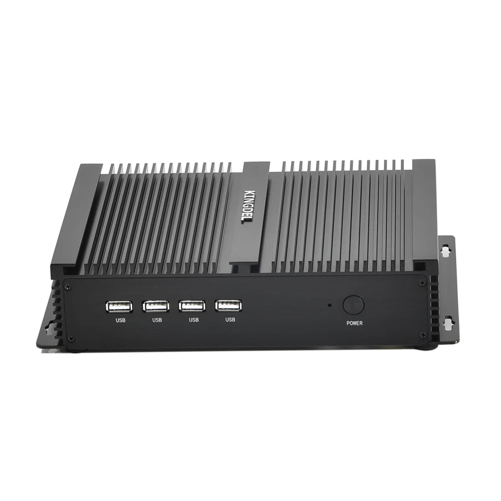 Fanless Mini HTPC Industrial PC with Dual LAN and RS232 Ports