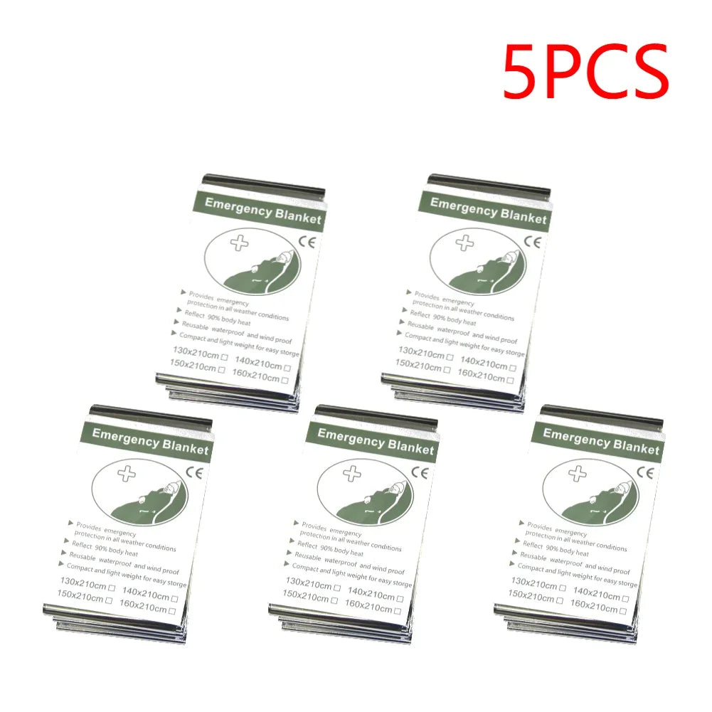 Emergency Survival Blanket Outdoors First Aid Rescue Thermal