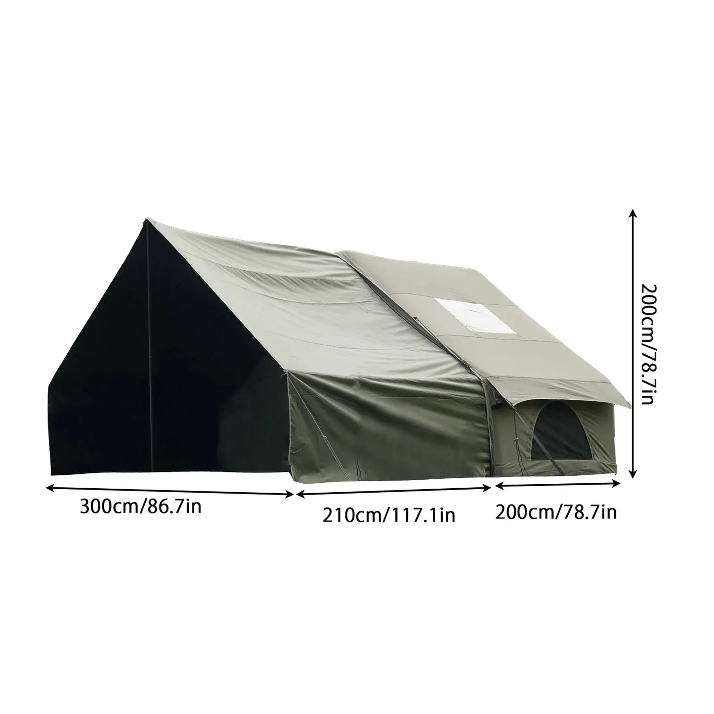 Pakicetus Colossal Inflatable Camping Tent With Skylight Mesh by Beastly Survival Outlet