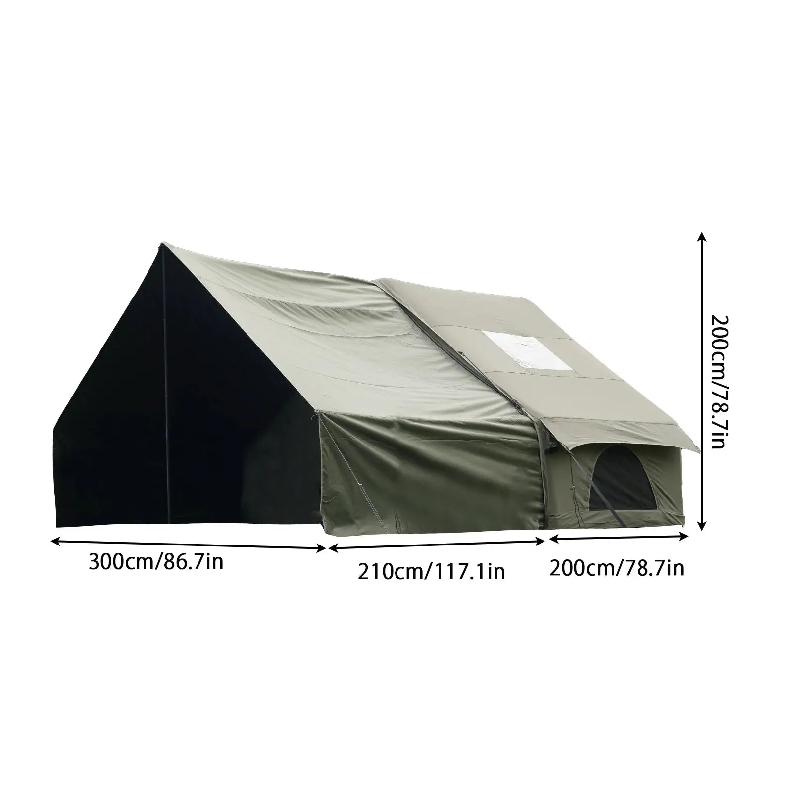 Pakicetus Colossal Inflatable Camping Tent With Skylight Mesh by Beastly Survival Outlet