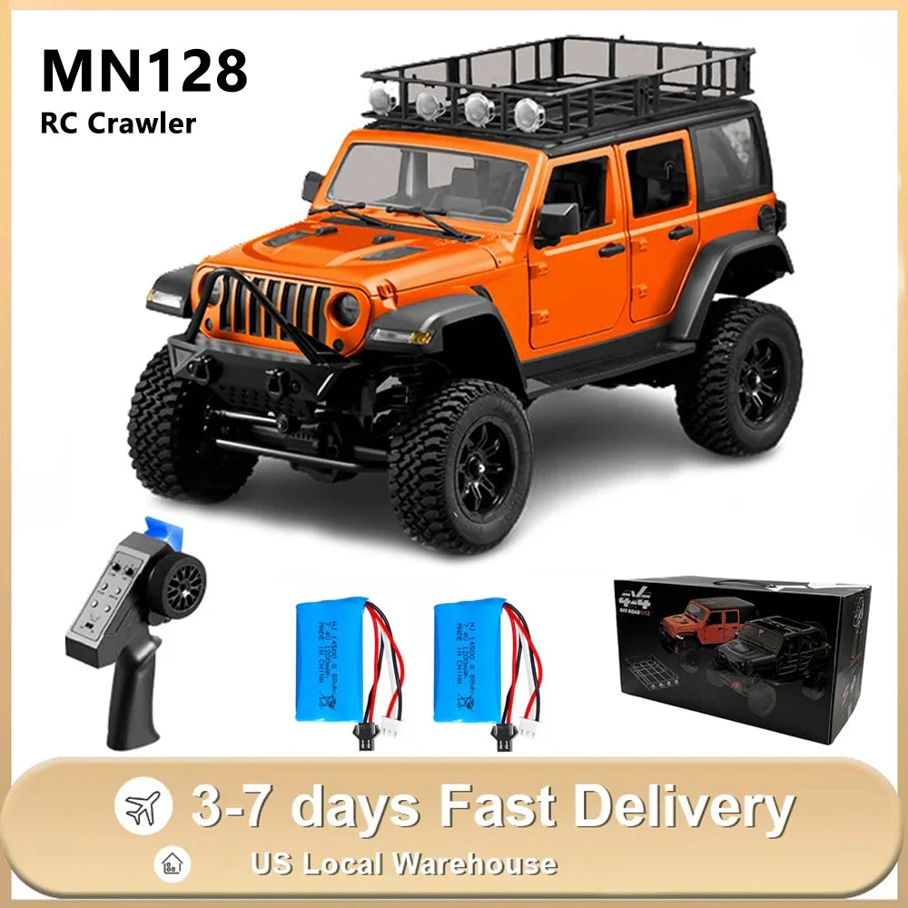 MN128 Twelfth Scale RC Crawler With LED Light 2.4G Vehicle