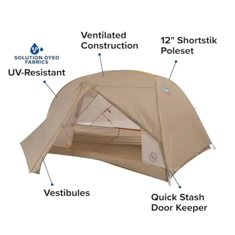2 Person Tiger Wall UL Ultralight Bikepacking Tent with UV-Resistant Solution Dyed Fabric by Beastly Survival Outlet