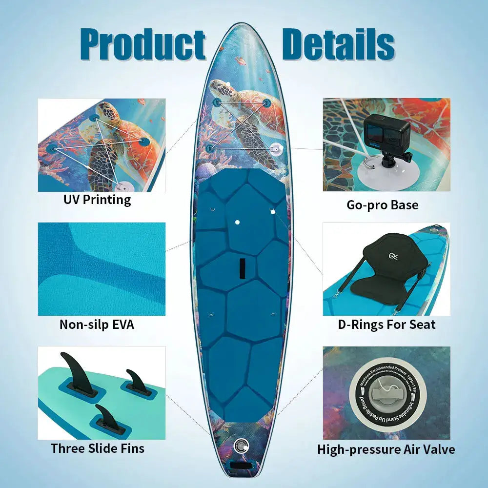 InnoExpo Stand Up Paddle Board Inflatable Surfboard Surf Sup Board Non-Slip Water Sport Paddleboard with Accessories by Beastly Survival Outlet