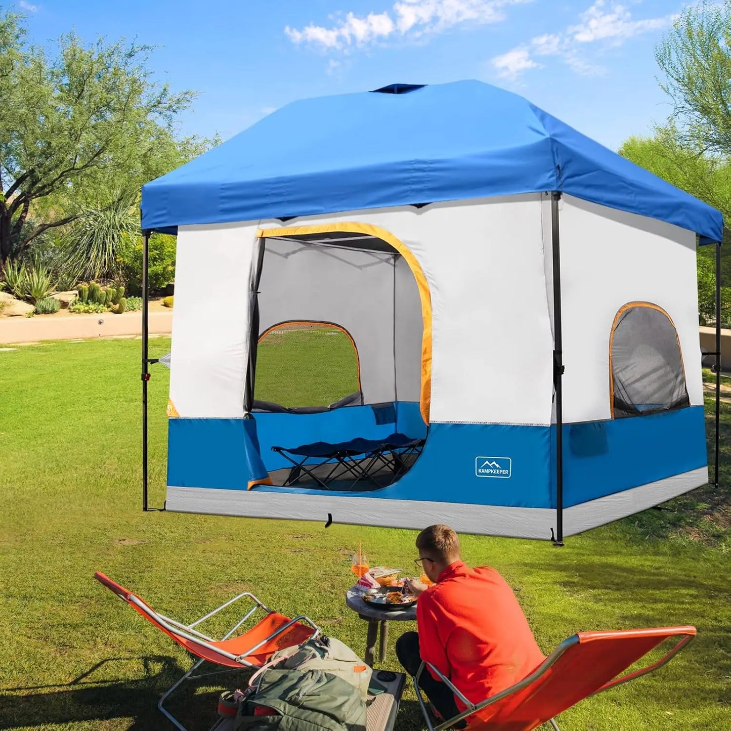Camping Inner Tent for Pop Up Canopy with Vented Roof Design