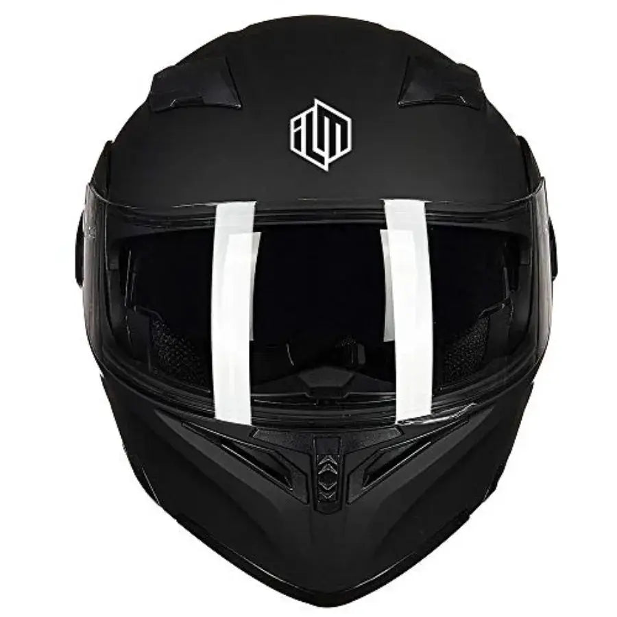 Motorcycle Dual Visor Flip-up Modular Full Face Helmet DOT Model 902/902L for urban riding polycarbonate shell matte black fini by Beastly Survival Outlet