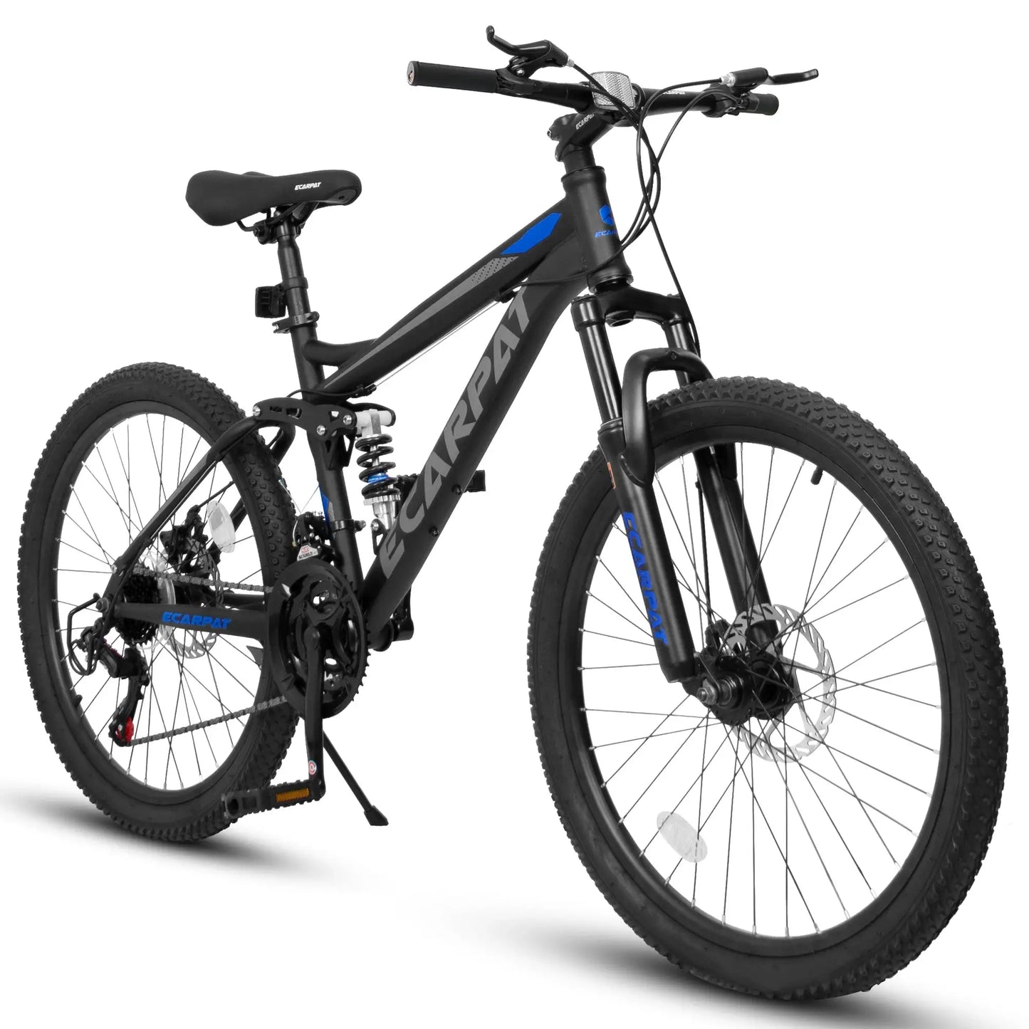 Ecarpat Dual Full Suspension Mountain Bike 24/26/27.5 Inch, Mens Women Teenagers Boy Girl Mountain Bike, 21-Speed Disc Bicycles by Beastly Survival Outlet