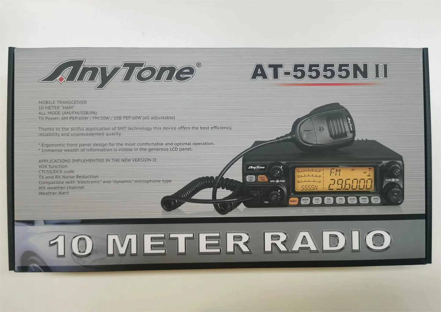 AnyTone AT5555N II 28 29MHz 10 Meter Mobile Radio 40 Channel by Beastly Survival Outlet
