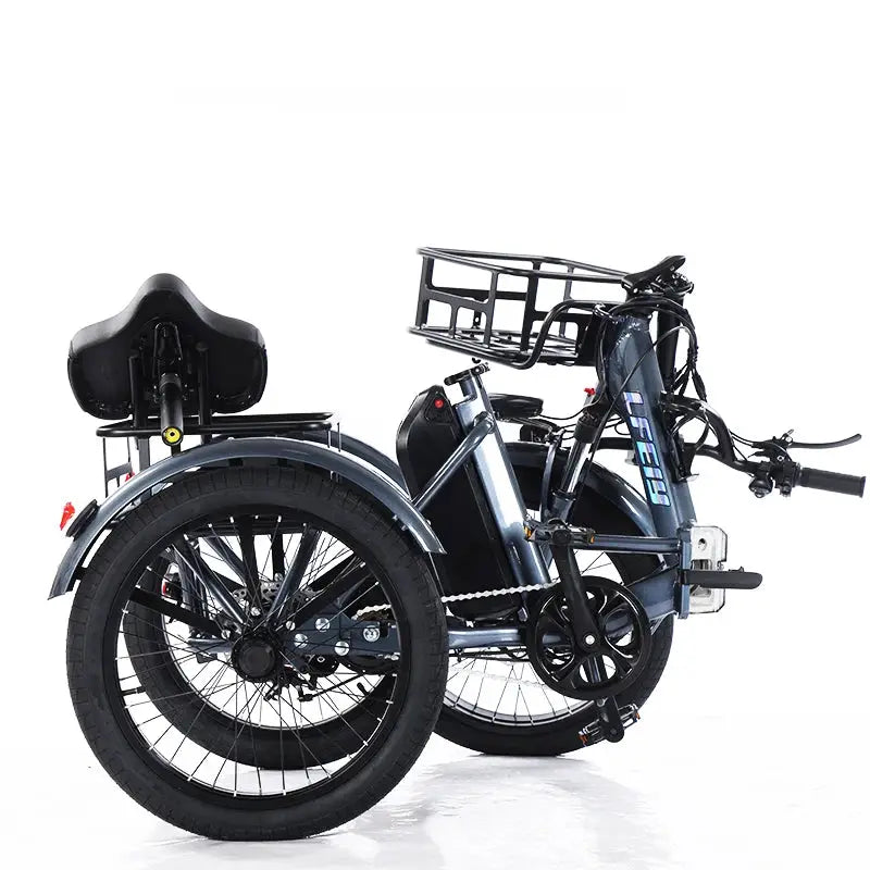 Foldable Electric Tricycle Cargo Adult Senior For Lithium Battery Removable Waterproof Anti-Theft 48V 3 Wheel Electric Bicycle by Beastly Survival Outlet