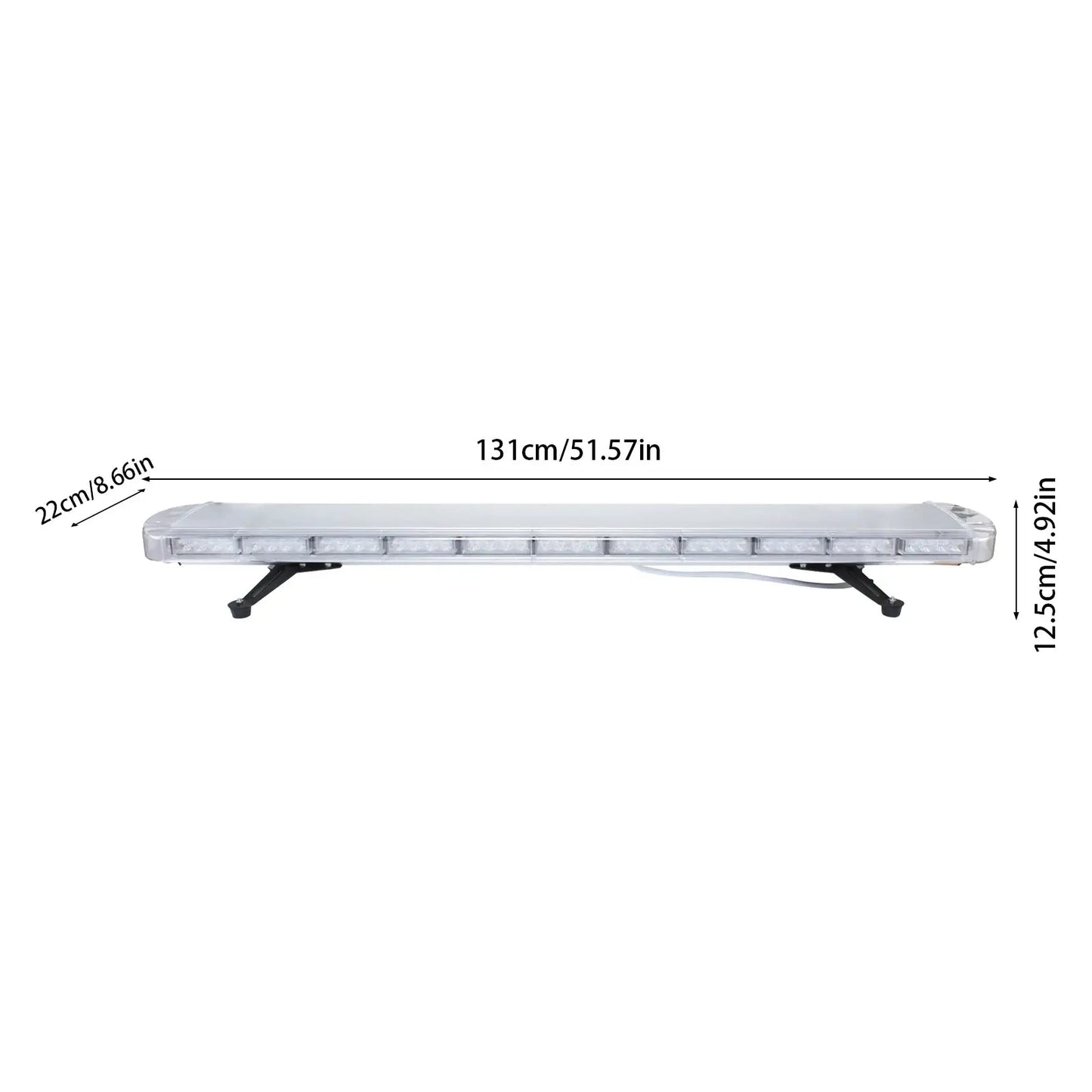 High-Visibility 96LED 360° Safety Strobe Light Bar, 16 Flash Modes+Remote Control, IP65 Waterproof, Yellow Emergency Warning by Beastly Survival Outlet