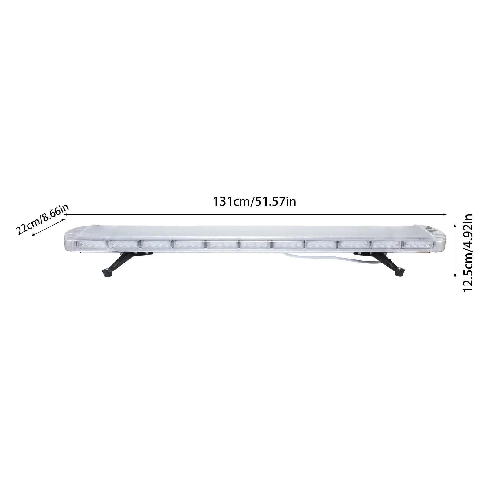 High-Visibility 96LED 360° Safety Strobe Light Bar, 16 Flash Modes+Remote Control, IP65 Waterproof, Yellow Emergency Warning by Beastly Survival Outlet