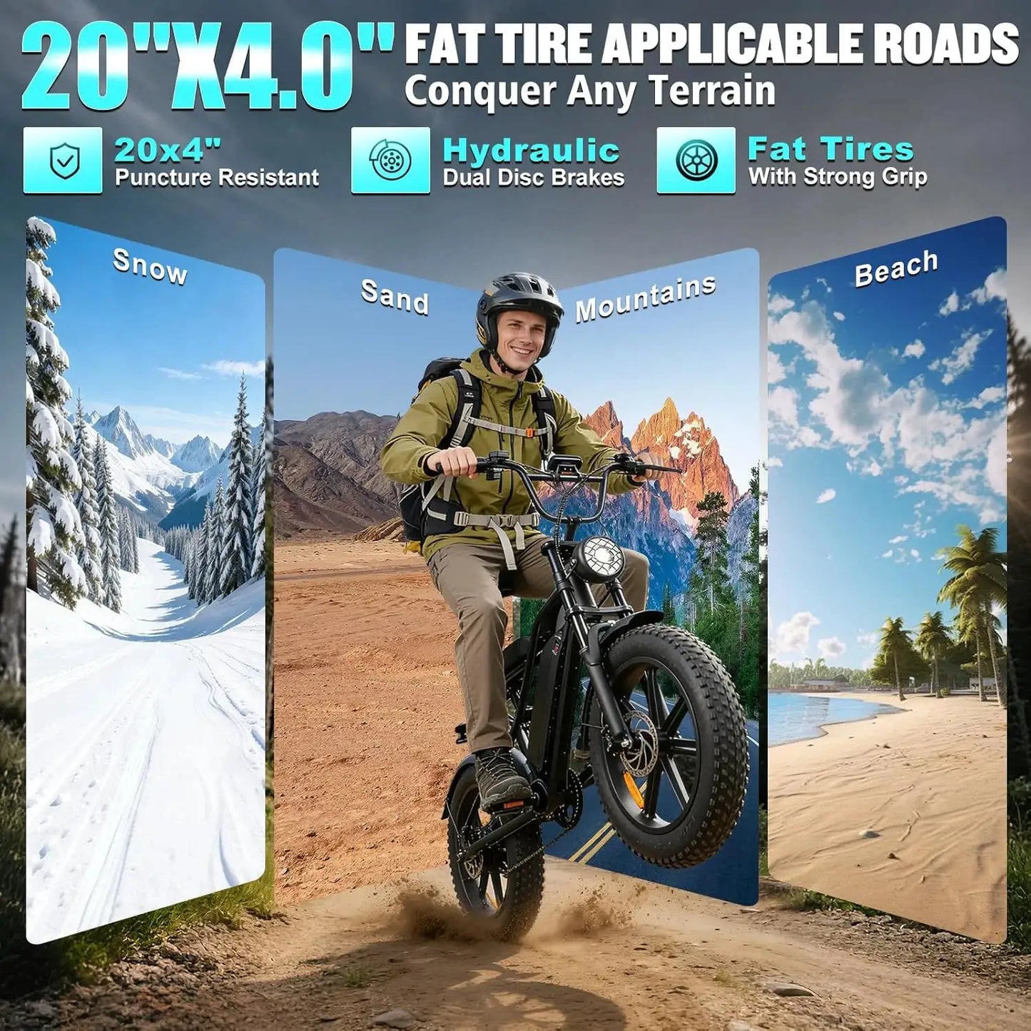 Adults Electric Dirt Bike 1500W Motor 30 MPH High-Speed E-Bike 48V 15AH Battery Off-Road E-Motorcycle for Electric Bicycle by Beastly Survival Outlet