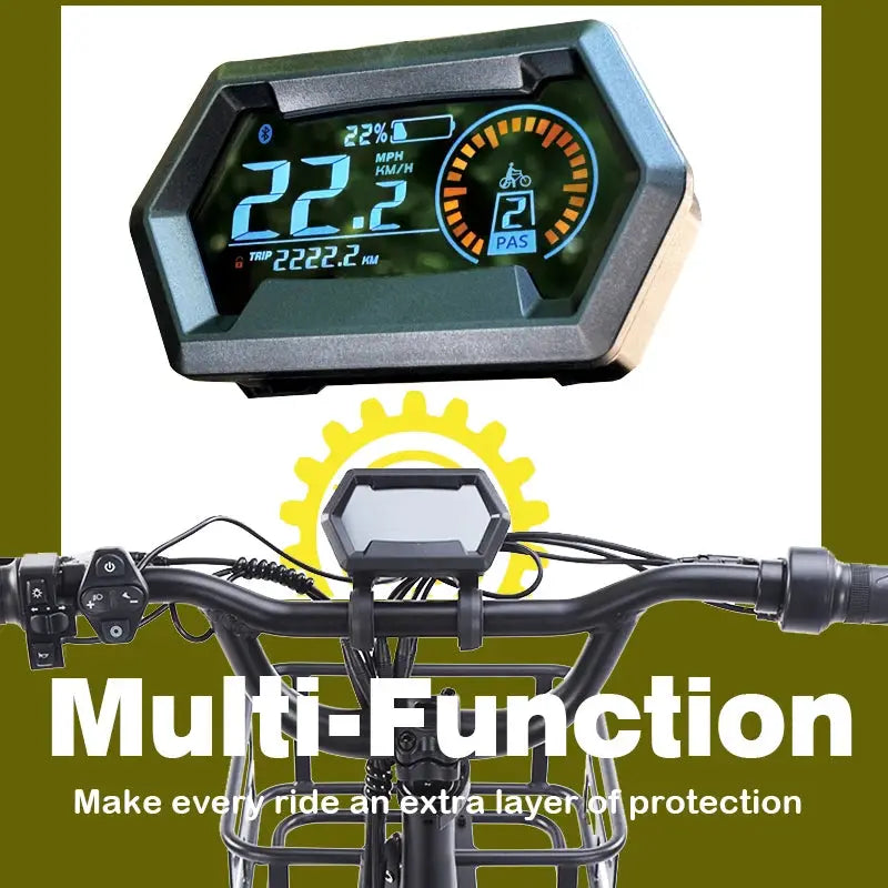 Foldable Electric Tricycle Cargo Adult Senior For Lithium Battery Removable Waterproof Anti-Theft 48V 3 Wheel Electric Bicycle by Beastly Survival Outlet