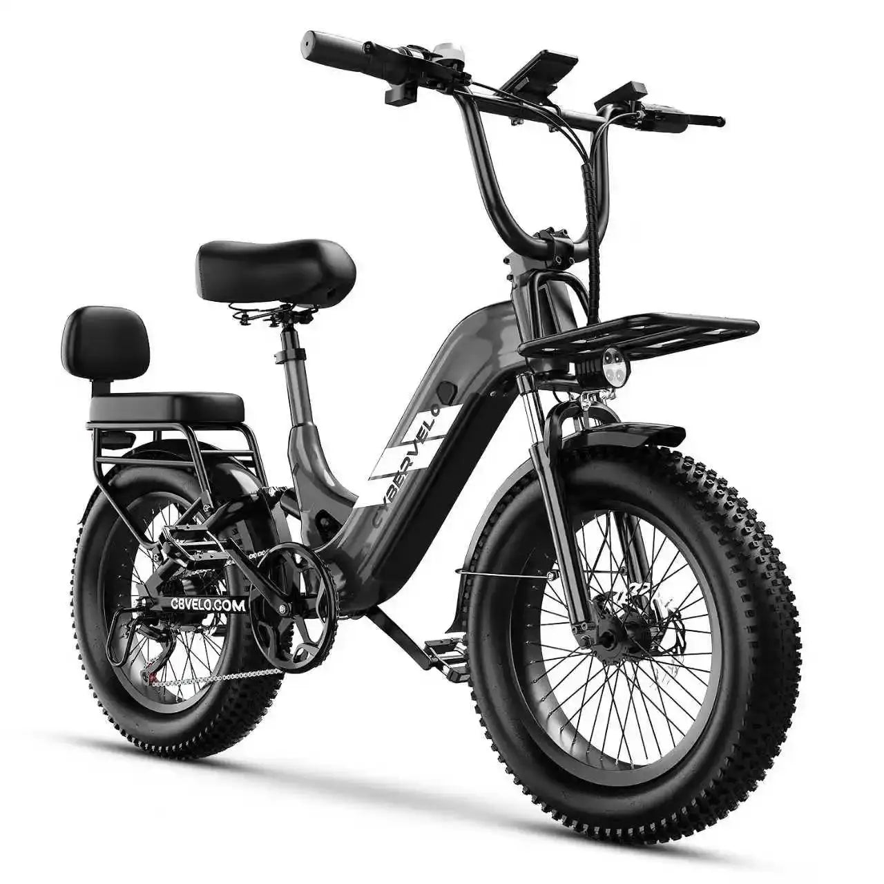 Cybervelo 1000W Peak Step-Thru Electric Bike for Adults 20" Fat Tire 7-Speed Commuter E-Bike Up to 80 Miles Long Range 48V 20Ah Removable Battery EK12 EK8 by Beastly Survival Outlet
