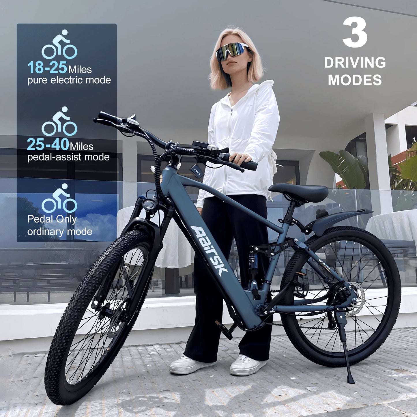 750W Adults Electric Bike 36V 468Wh 26 Or 24 Inch Tires
