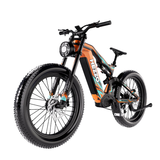 HEZZO K9 Fat Tire Electric Mountain Bike 1000W Mid Drive Pro