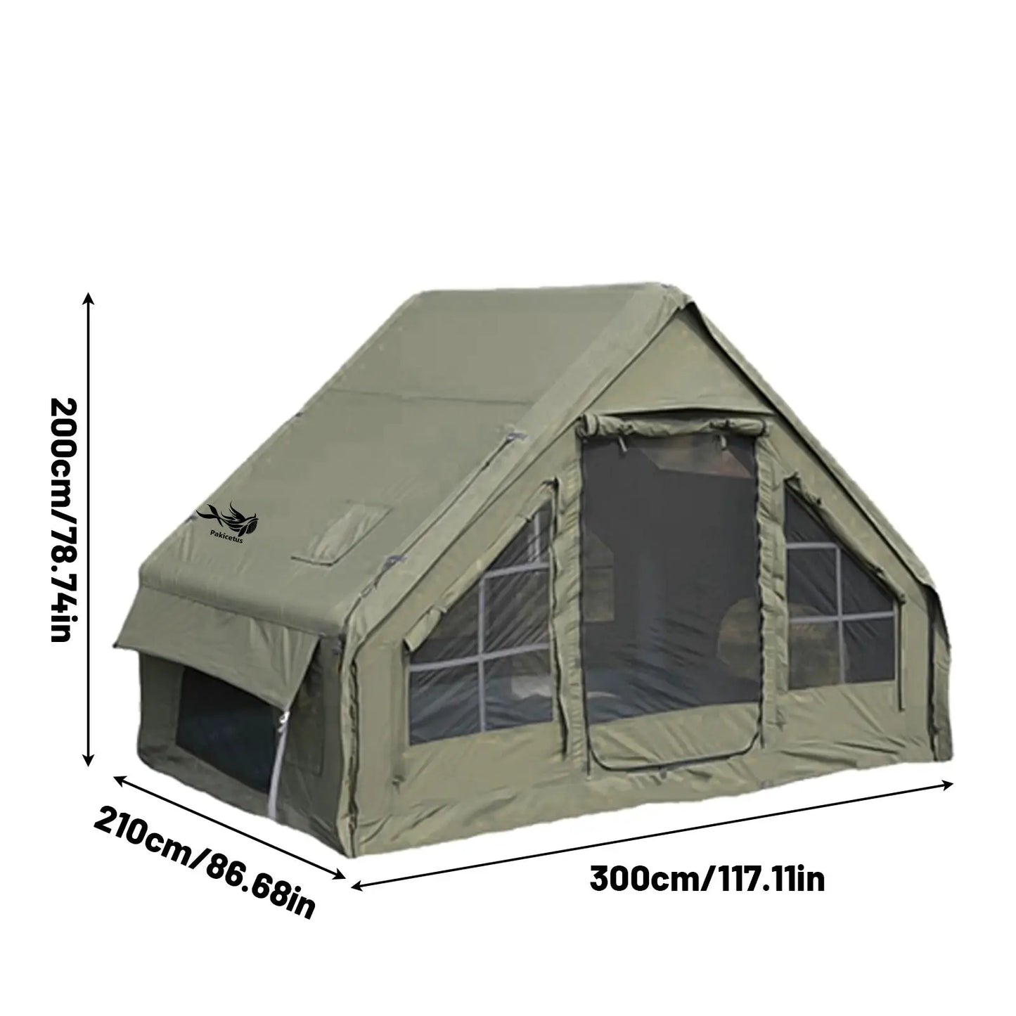 Pakicetus Colossal Inflatable Camping Tent With Skylight Mesh by Beastly Survival Outlet