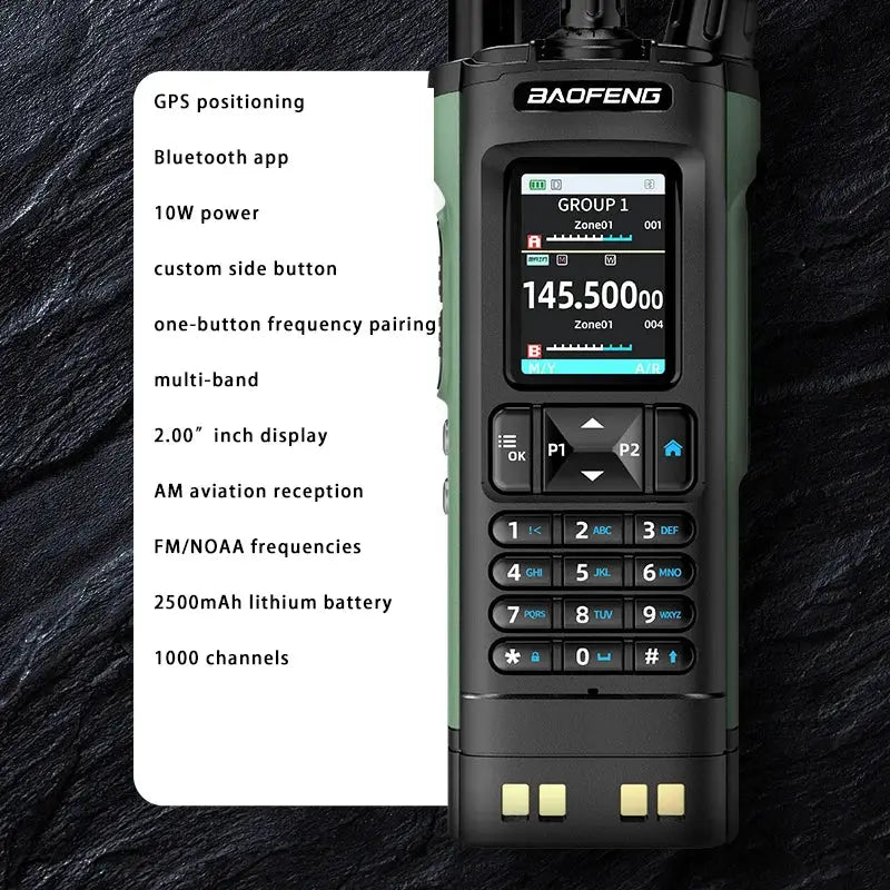 Baofeng UV32 Walkie Talkie GPS 10W Bluetooth App Programming by Beastly Survival Outlet