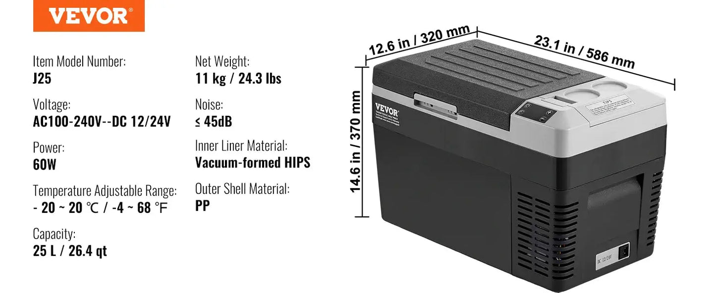 SucceBuy 8L to 75L Car Refrigerator Fridge Portable Icebox Single&Dual Zone w/Blue Tooth Temp Adjustable for Outdoor Camping RV by Beastly Survival Outlet