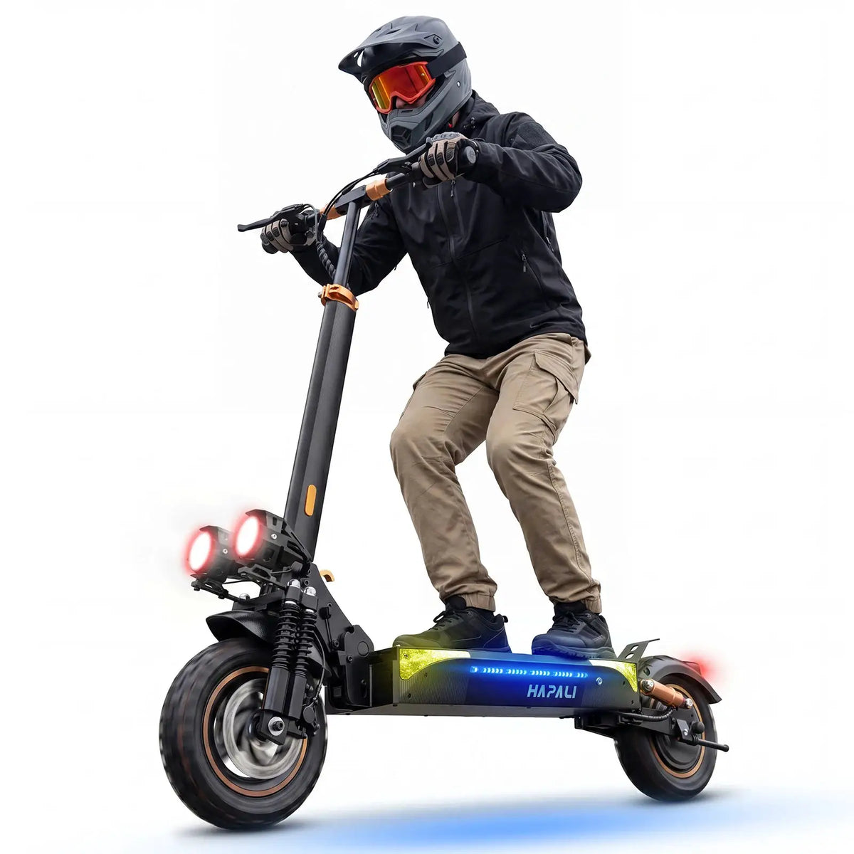Off Road Electric Scooter, 1200W Motor, 25 Miles Range, 31 MPH, 11" All Terrain Tire, E-Scooter for Adults with Double Suspension & Side Light Disc Brakes by Beastly Survival Outlet