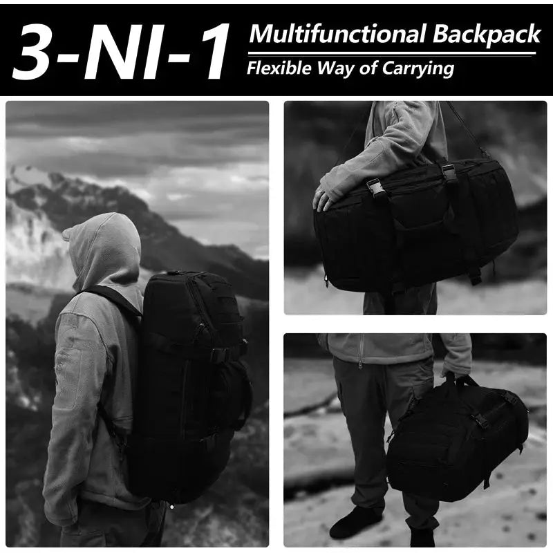 LQARMY 30L 45L 80L Sport Travel Bag Molle Tactical Backpack Gym Fitness Bag Large Duffle Bags for Camping Hunting Fishing by Beastly Survival Outlet