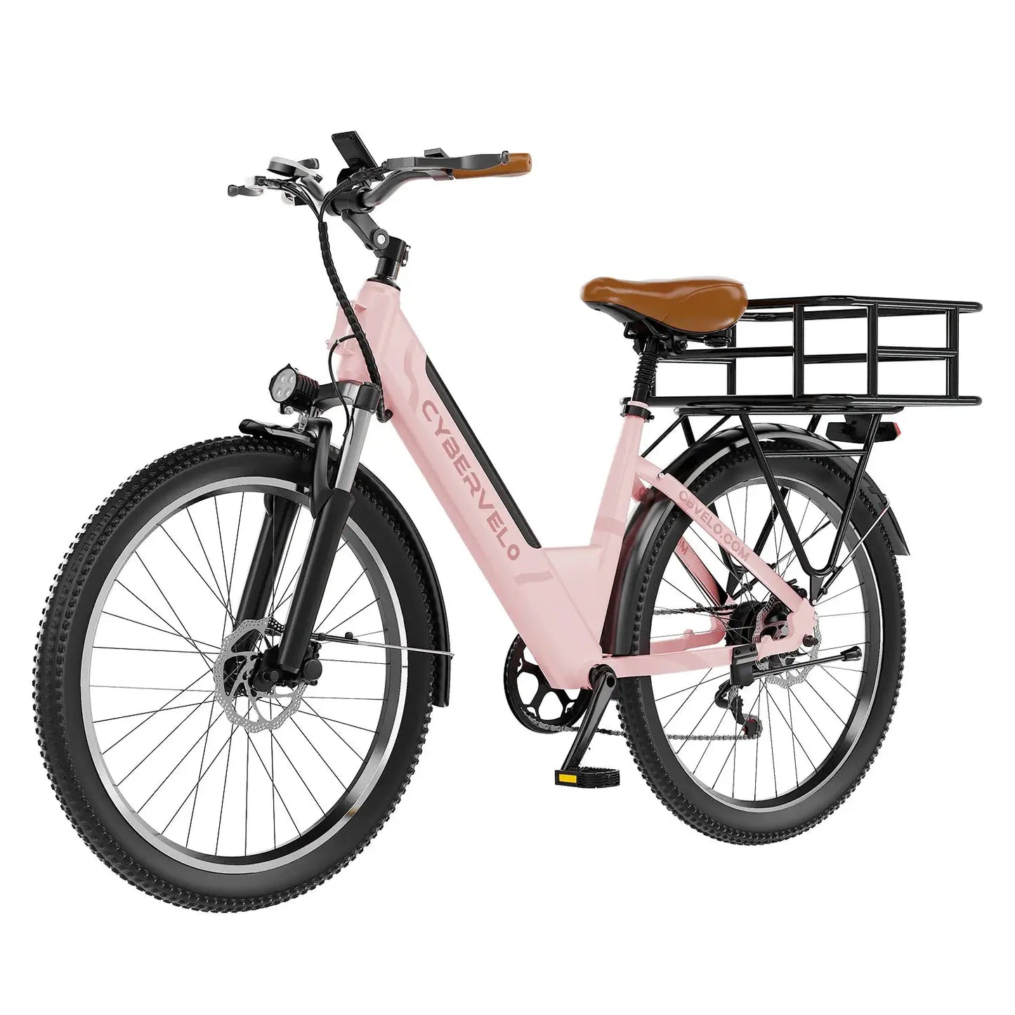 Cybervelo 1000W Peak 26" Electric Bike Adults 80Miles Removable Battery 7-Speed Ebike Beach Snow Commute E Bicycle for Men Women EK2 by Beastly Survival Outlet