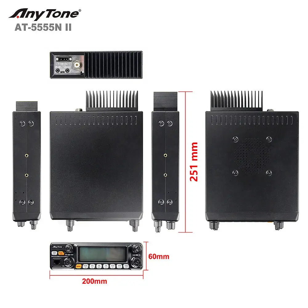 AnyTone AT5555N II 28 29MHz 10 Meter Mobile Radio 40 Channel by Beastly Survival Outlet