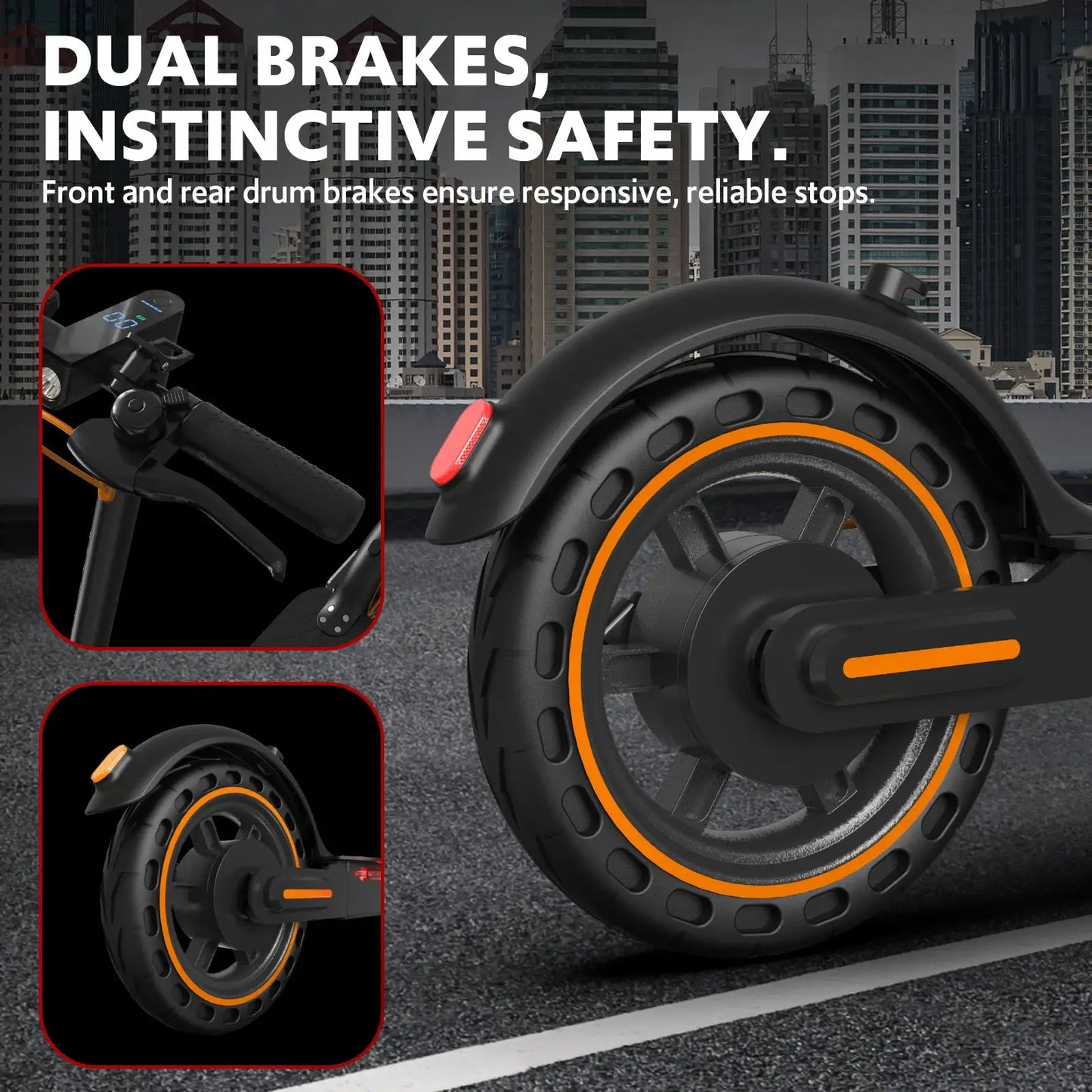 Electric Scooters for Adults,19 MPH 19 Miles Folding E-Scooter Built-in Side Lights, 550W Motor by Beastly Survival Outlet