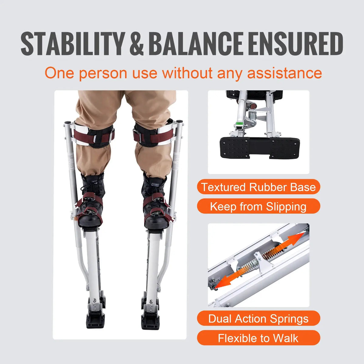 SucceBuy Drywall Stilts 18''/36''Adjustable Aluminum Tool Stilts with Protective Knee Pads Non-Slip Work Stilts for Home by Beastly Survival Outlet SucceBuy Drywall Stilts 18''/36''Adjustable Aluminum Tool Stilts with Protective Knee Pads Non-Slip Work Stilts for Home Beastly Survival Outlet