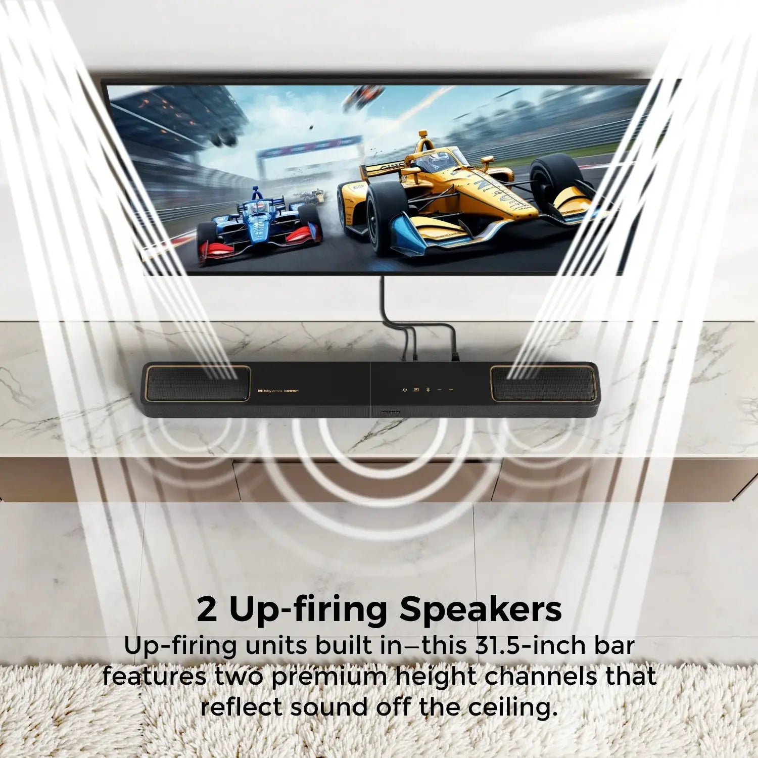 Ultimea 460W 5 1 2Ch Sound Bar With Dolby Atmos Surround TVs by Beastly Survival Outlet