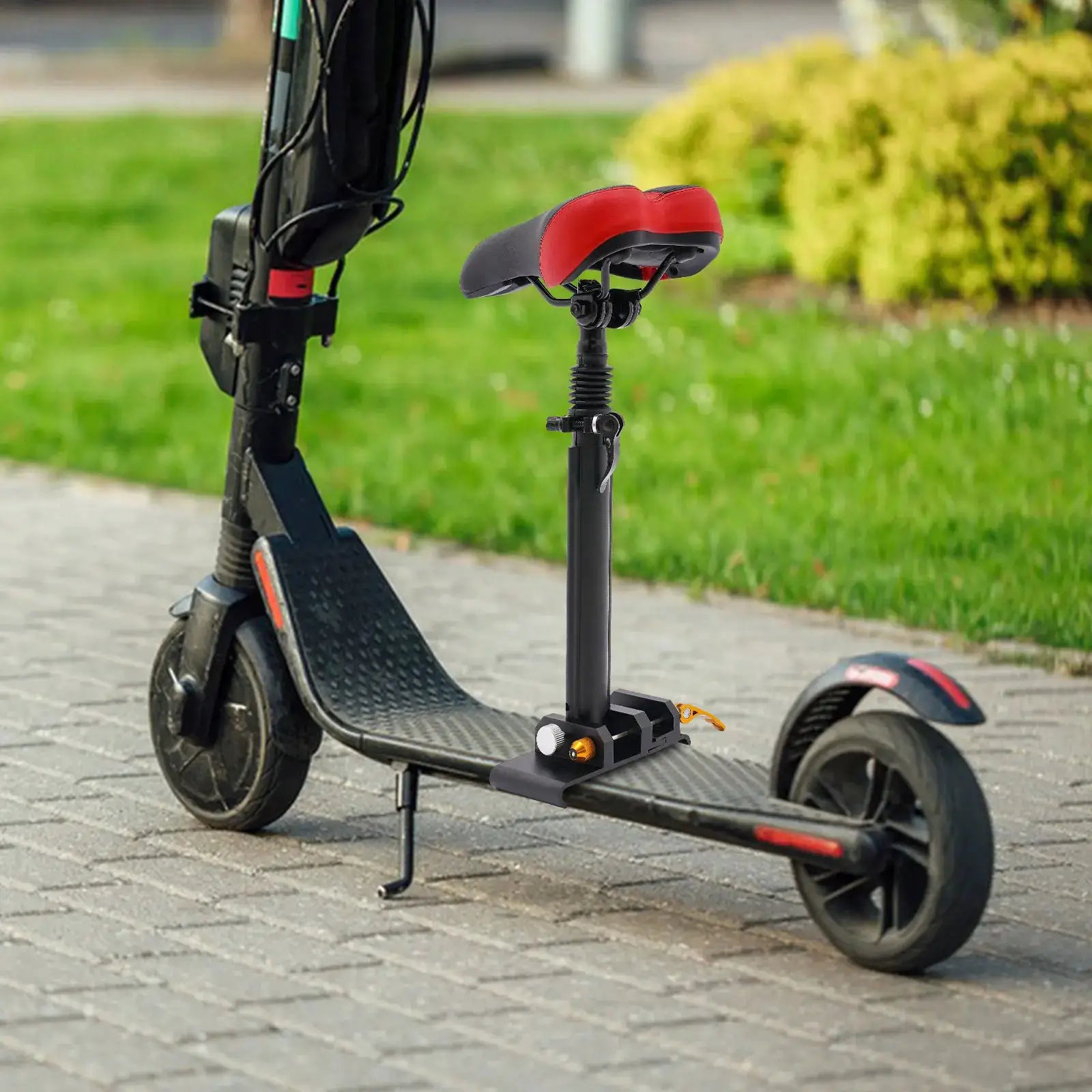 Adjustable Scooter Seat 45-65cm Electric Scooter Folding Saddle Seats Ergonomic PU Cushion Absorbing Seat with Screwdriver by Beastly Survival Outlet