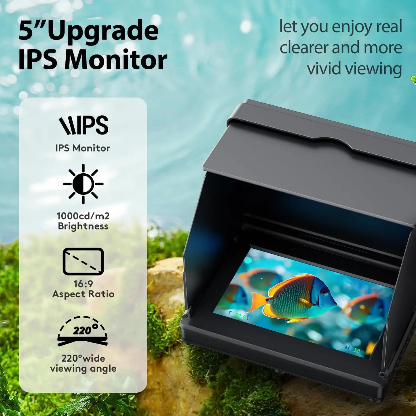 Underwater Fishing Camera 5 Inch HD LCD Display 10000mAh Kit by Beastly Survival Outlet