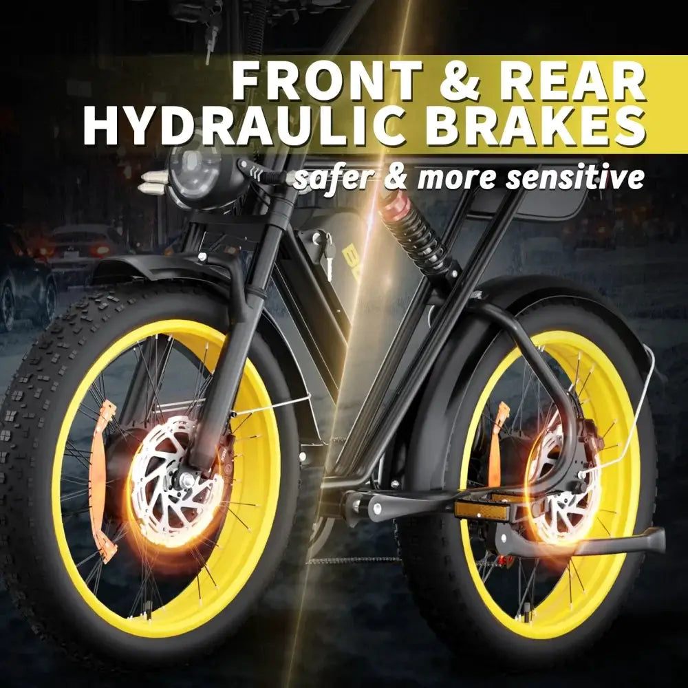 Moobelo 2000W Dual Motor Fatty Tire Ebike 52V 46Ah 35MPH USA by Beastly Survival Outlet