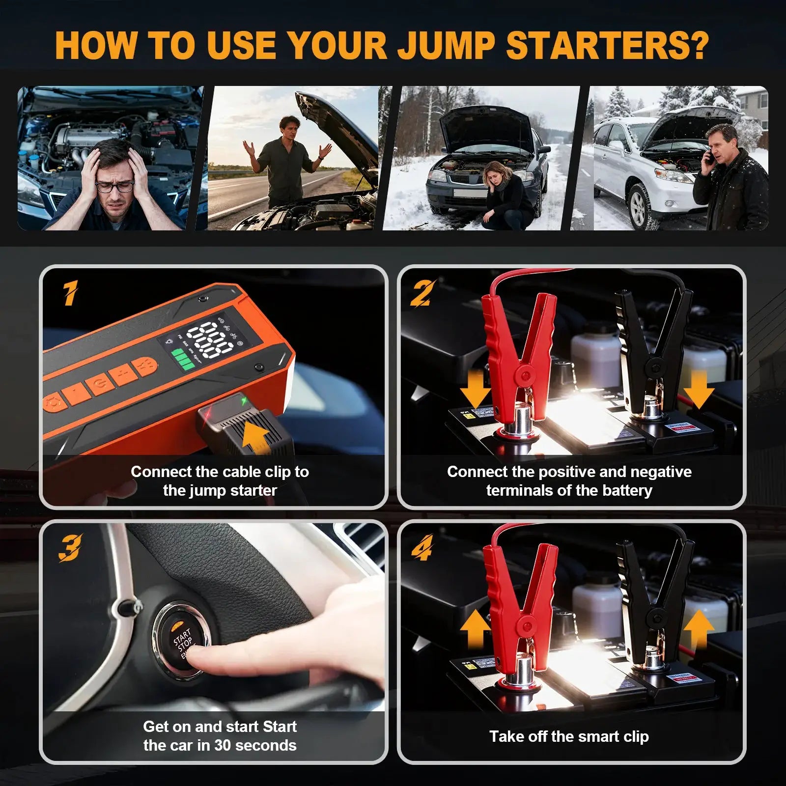 3000A Jump Starter And 150 PSI Cordless Air Pump For Vehicle by Beastly Survival Outlet