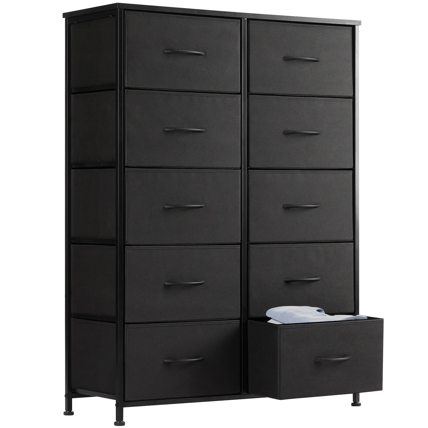 JHK Bedside Table With 10 Drawers For Stylish Home Storage