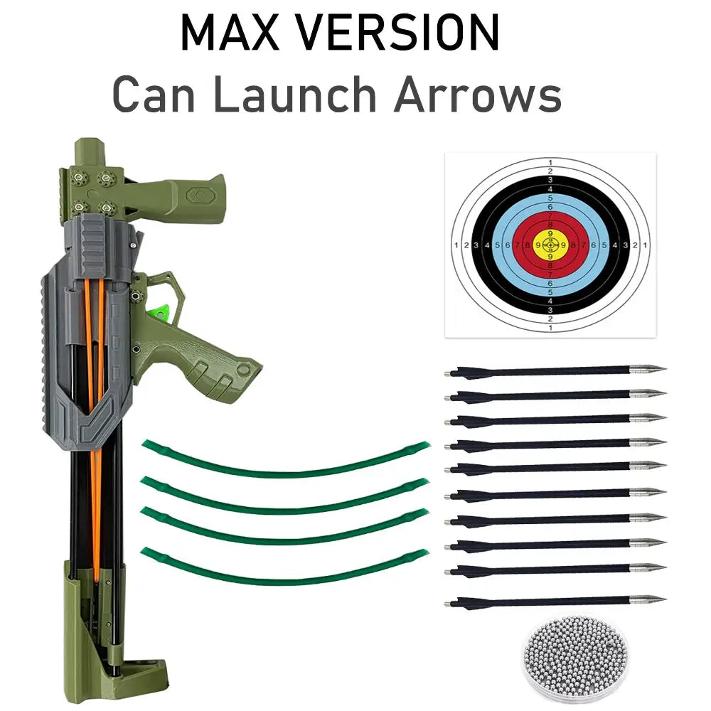 Multi Functional Arrow Launch Slingshot, Automatic-Fire Trigger Slingshot, Heavy Duty Continuous Launch Catapult by Beastly Survival Outlet Multi Functional Arrow Launch Slingshot, Automatic-Fire Trigger Slingshot, Heavy Duty Continuous Launch Catapult Beastly Survival Outlet