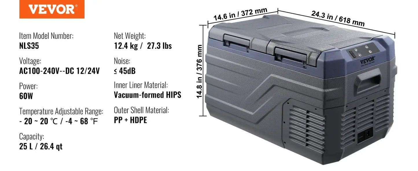 SucceBuy 8L to 75L Car Refrigerator Fridge Portable Icebox Single&Dual Zone w/Blue Tooth Temp Adjustable for Outdoor Camping RV by Beastly Survival Outlet