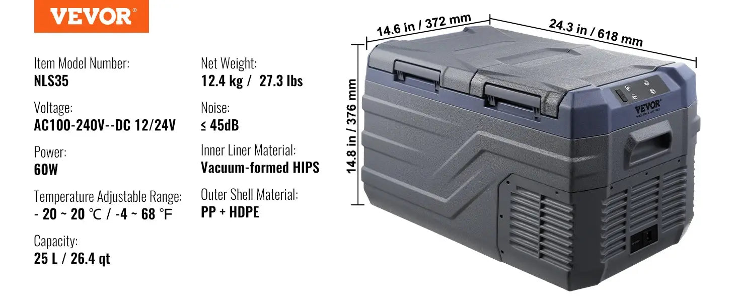 SucceBuy 8L to 75L Car Refrigerator Fridge Portable Icebox Single&Dual Zone w/Blue Tooth Temp Adjustable for Outdoor Camping RV by Beastly Survival Outlet