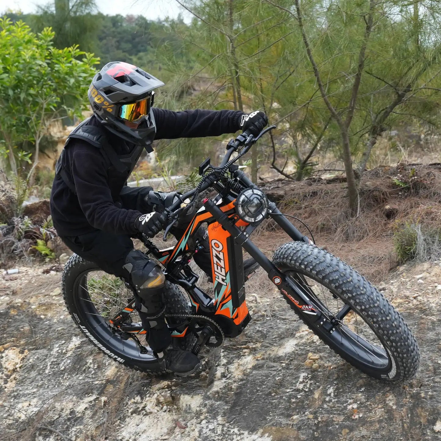HEZZO Carbon Ebike K9 All-Terrain Fat Tire 52V 1000W BAFANG M20 Middrive Electric Bike 160Nm Powerful Electric Bike Hydraulic Suspension & Seat Post 21Ah 63Miles Long Range 26X4.8Inche Electric Bicycle by Beastly Survival Outlet