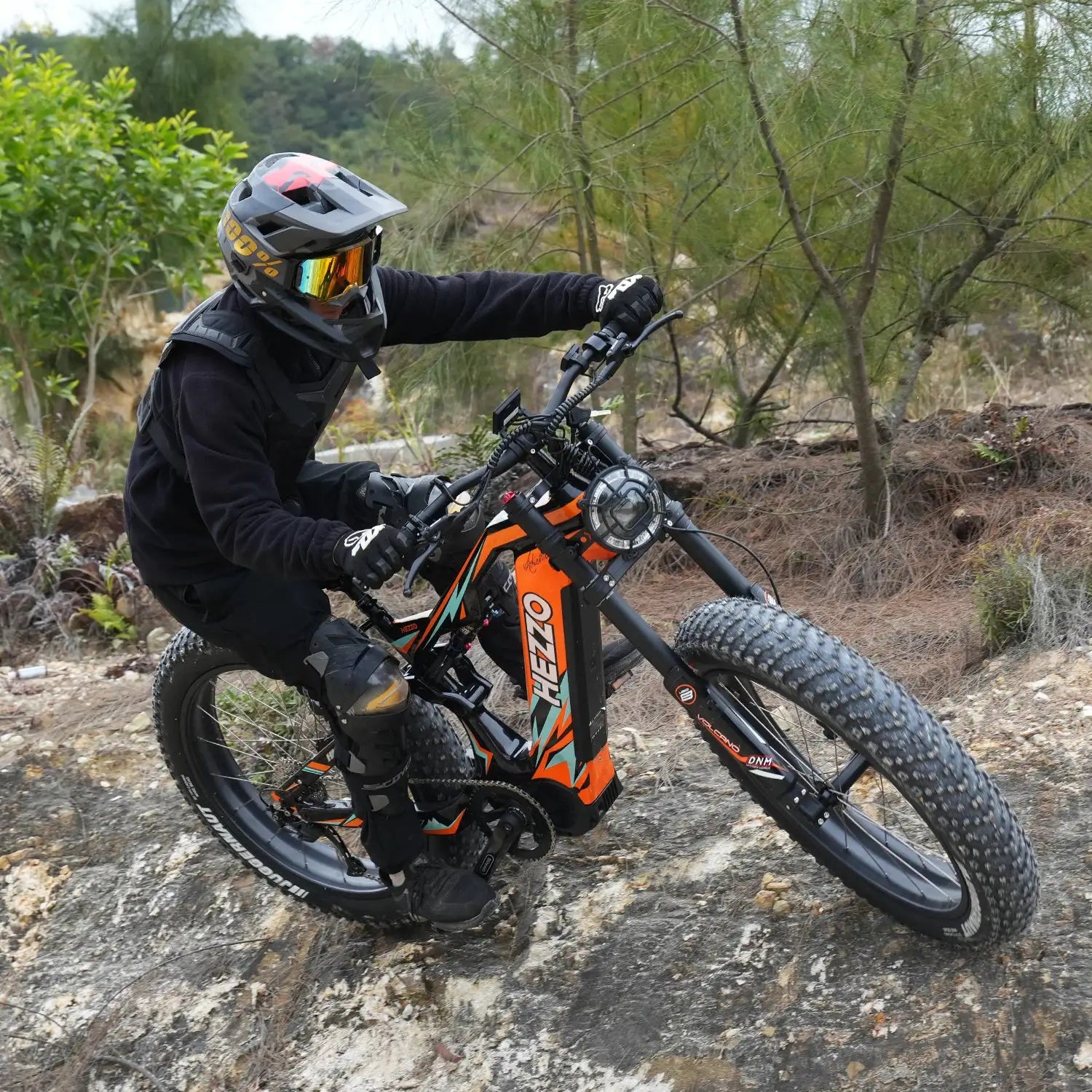 HEZZO Carbon Ebike K9 All-Terrain Fat Tire 52V 1000W BAFANG M20 Middrive Electric Bike 160Nm Powerful Electric Bike Hydraulic Suspension & Seat Post 21Ah 63Miles Long Range 26X4.8Inche Electric Bicycle by Beastly Survival Outlet